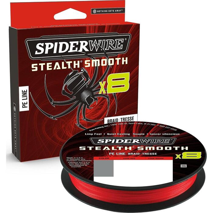 Spiderwire Stealth Smooth 8 Red 150m 0.06mm