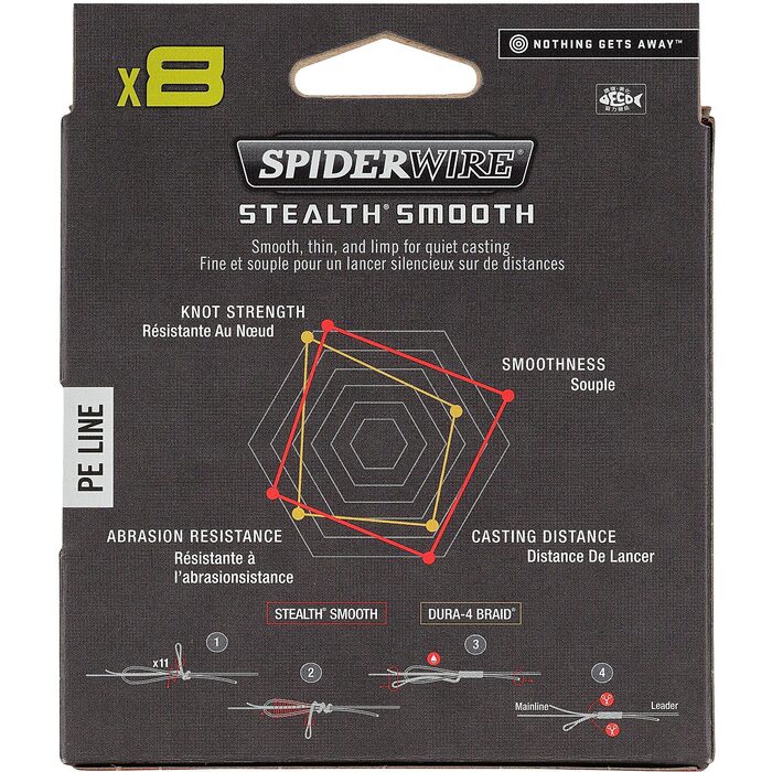 Spiderwire Stealth Smooth 8 Red 150m 0.09mm