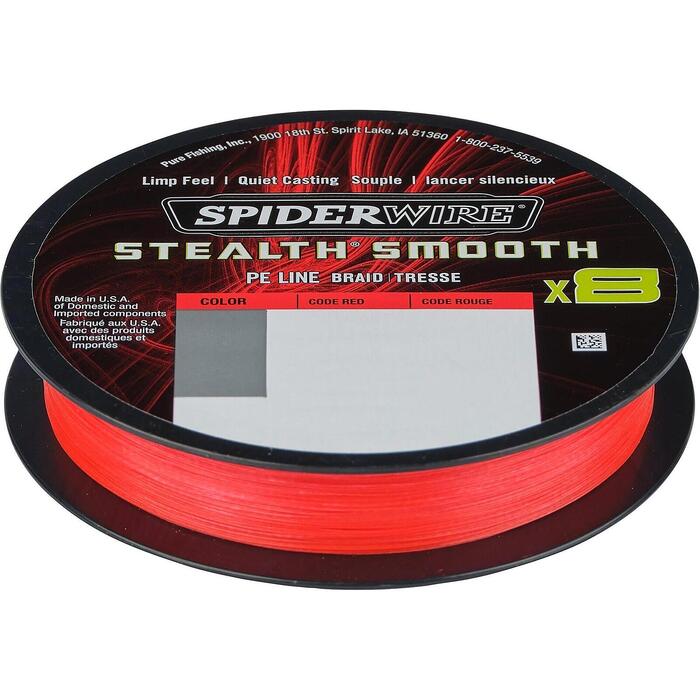 Spiderwire Stealth Smooth 8 Red 150m 0.11mm