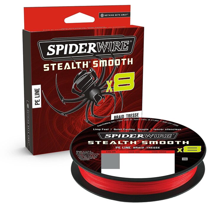 Spiderwire Stealth Smooth 8 Red 300m 0.19mm