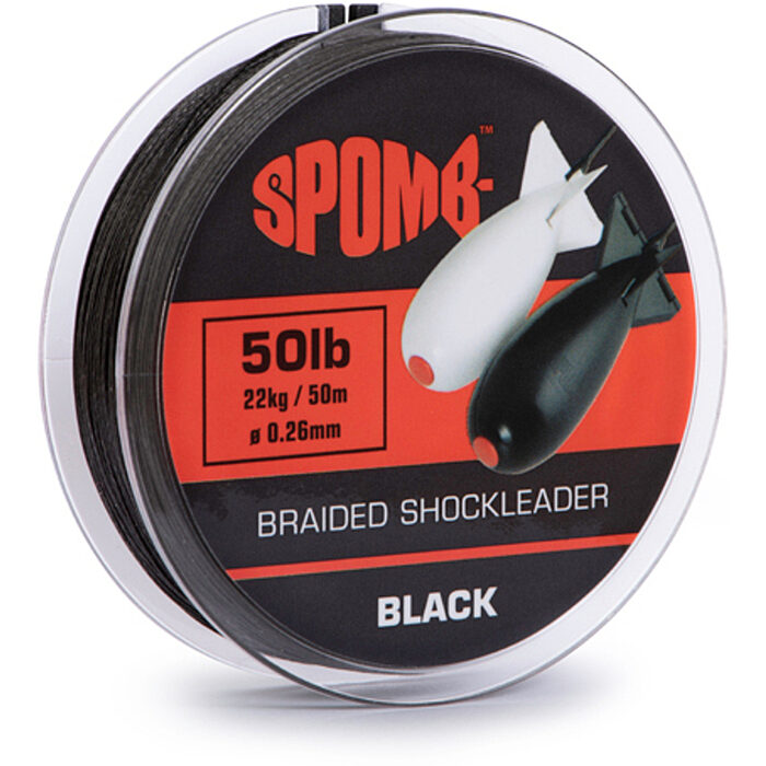 Spomb Braided Leader Black 50m 0.26mm 50lb - 22kg