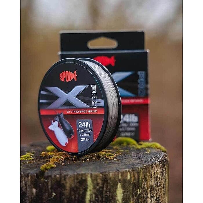 Spomb X Pro Braid 0.18mm 10.9kg Grey