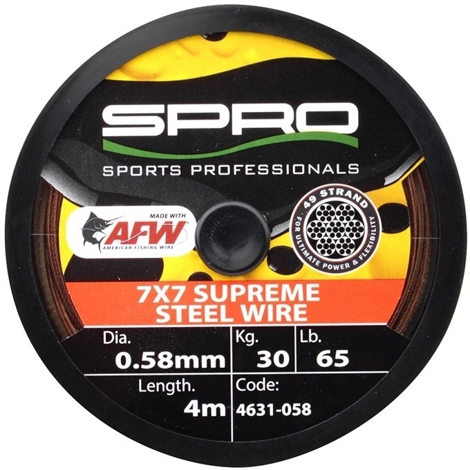 Spro 7x7 Supreme Steel Wire 0.58mm 30kg 4m