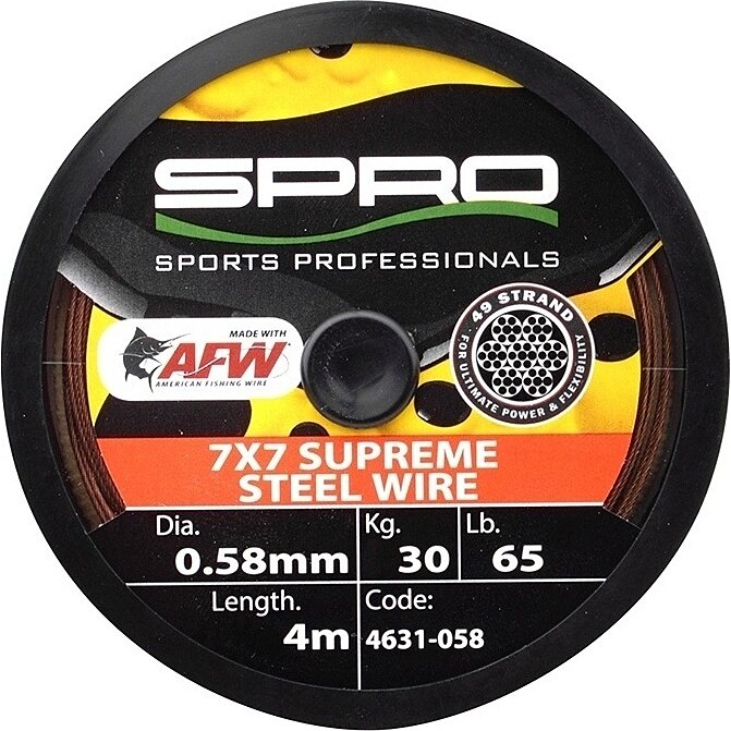Spro 7x7 Supreme Steel Wire 0.46mm 18kg 4m