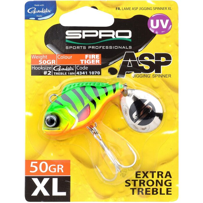 Spro ASP Spinner UV XL 50gr Firetiger