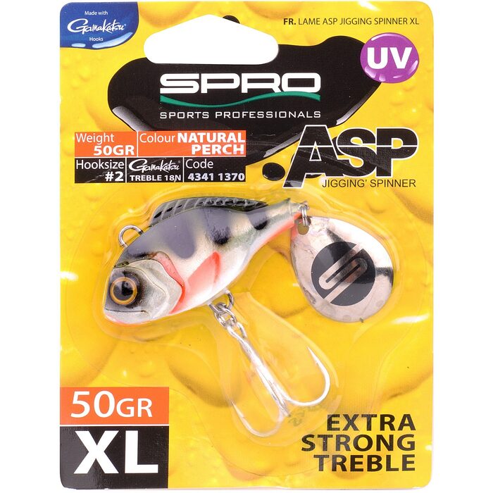 Spro ASP Spinner UV XL 50gr Natural Perch