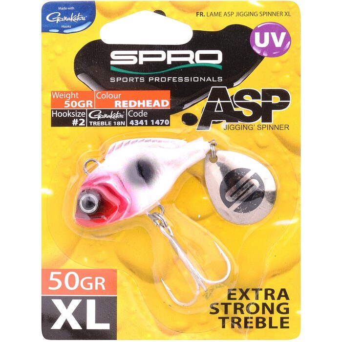Spro ASP Spinner UV XL 50gr Redhead