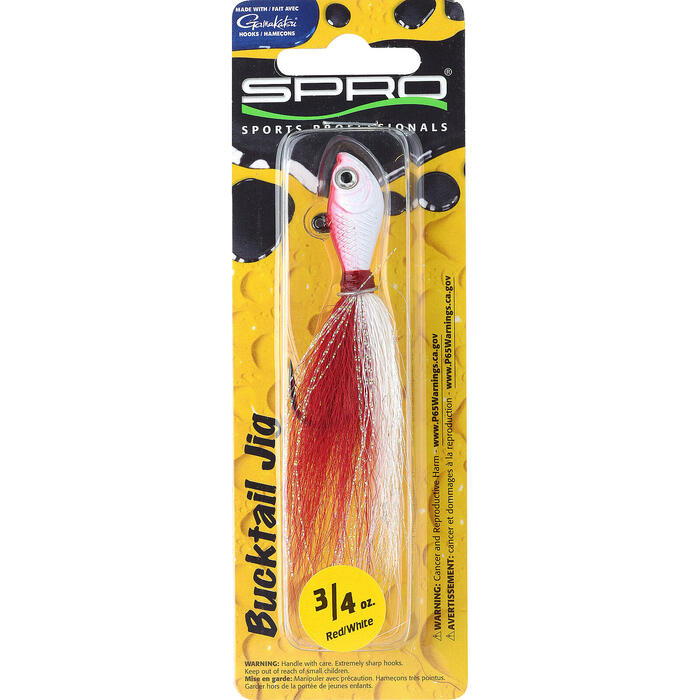 Spro Bucktail Jig Red White 14gr