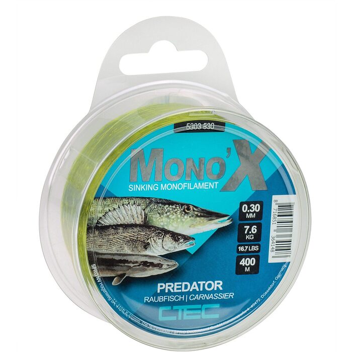 C-Tec Predator MonoX Green 400m 0.30mm 7.6kg