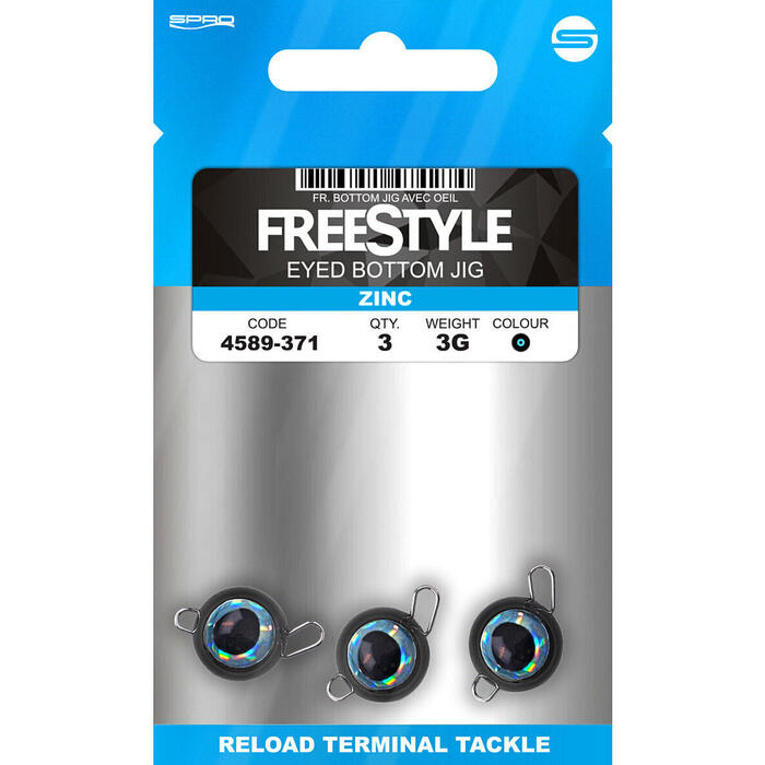 Spro FreeStyle Eyed Bottom Jig Black 10gr