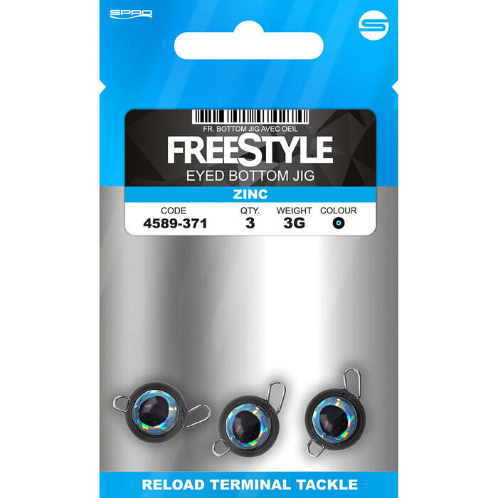 Spro FreeStyle Eyed Bottom Jig Black 14gr