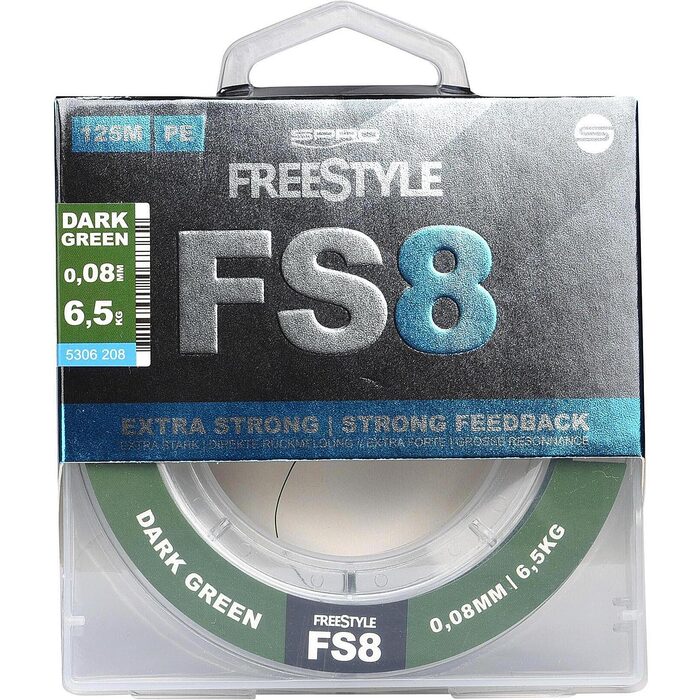 Spro Freestyle 8 Braid Dark Green 125m 0.10mm