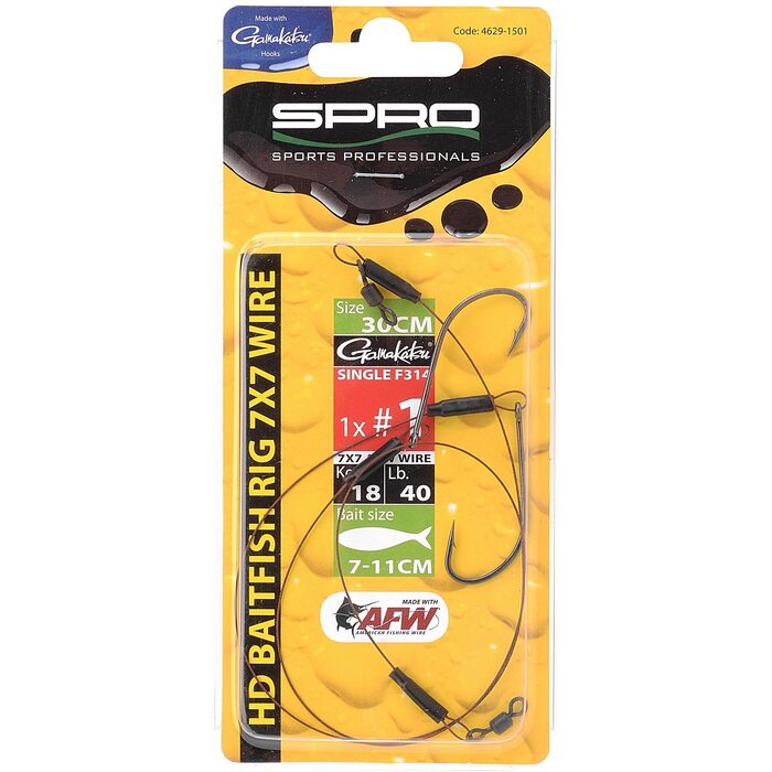 Spro HD Baitfish Rig 30cm single #4 12kg 2st