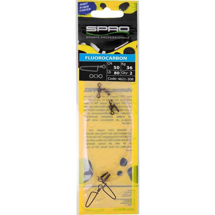 Spro Matt Black Fluorocarbon Leader 1mm 46kg 60cm