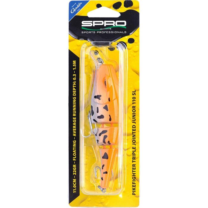 Spro Pikefighter Triple Jointed 11cm 22gr UV Orange Koi