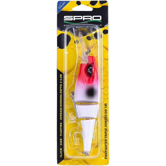 Spro Pikefighter Triple Jointed 14.5cm 54gr UV Redhead