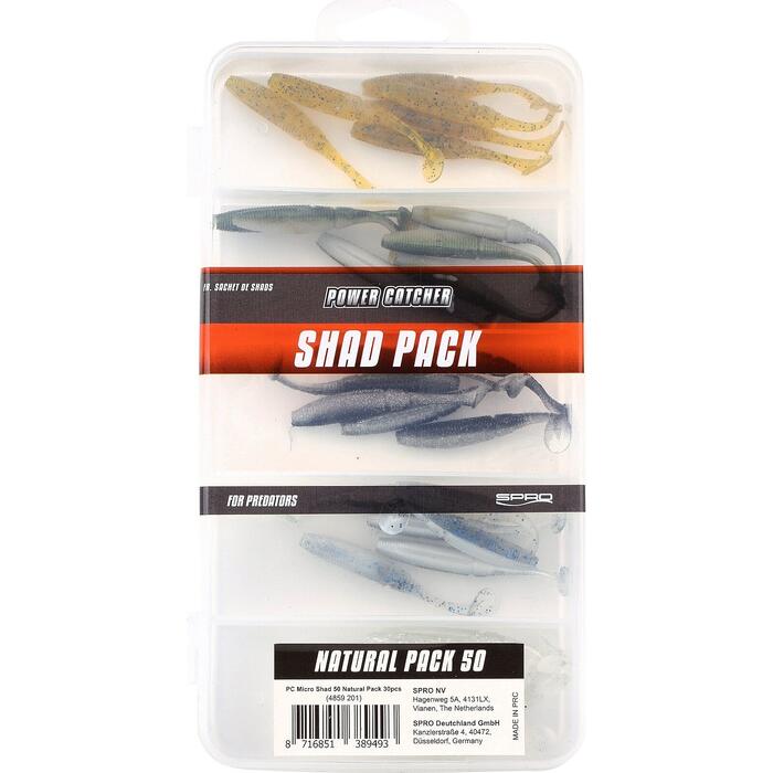 Spro Powercatcher Micro Shad 6.5cm Natural Pack 30st
