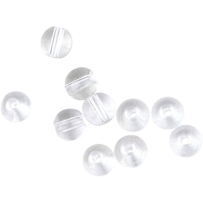 Spro Round Smooth Glass Beads Clear Diamond 4mm