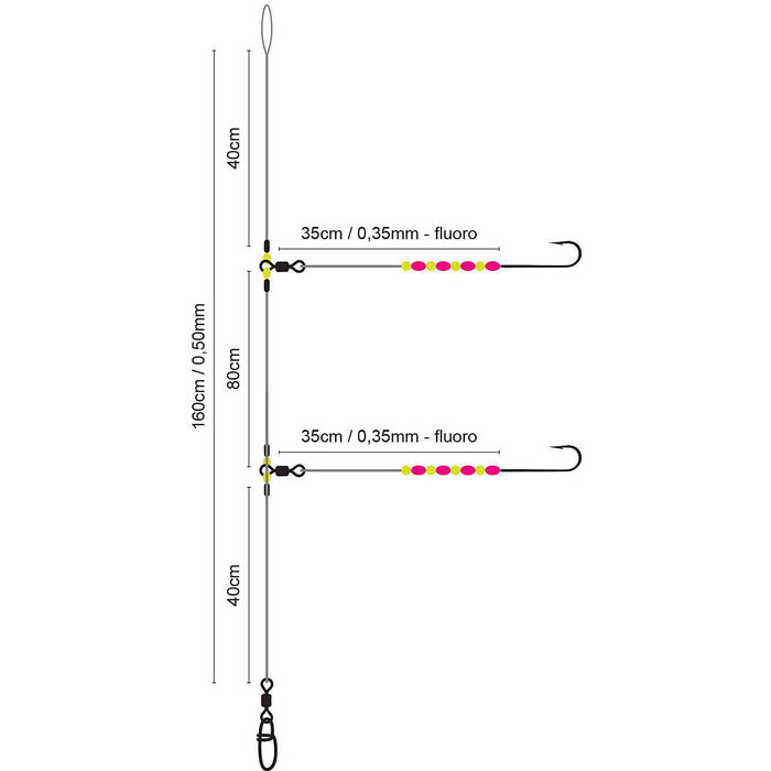 Spro Saltwater Salt Rig #21 Luminous Bead #1