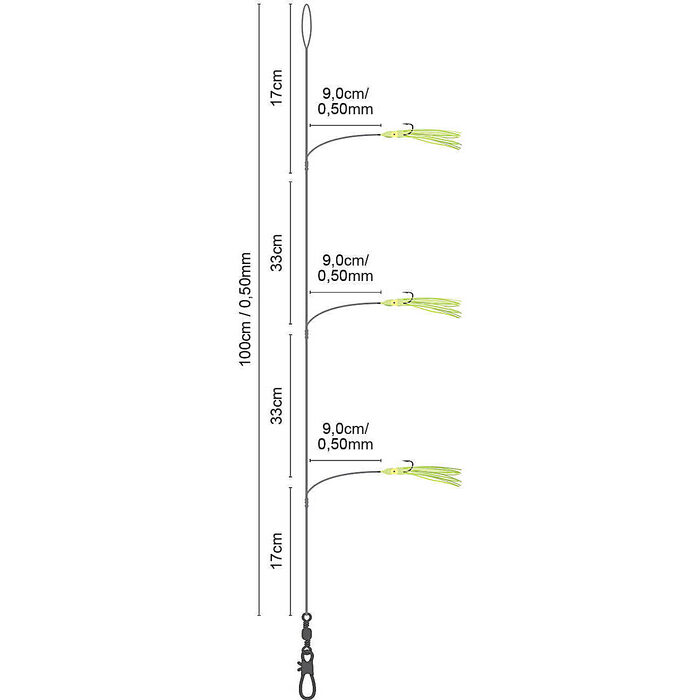 Spro Saltwater Salt Rig #37 #3/0 Orange Yellow