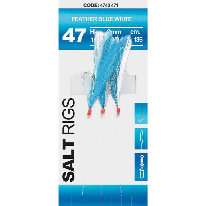 Spro Saltwater Salt Rig #47 Feather Blue White #1/0 3H