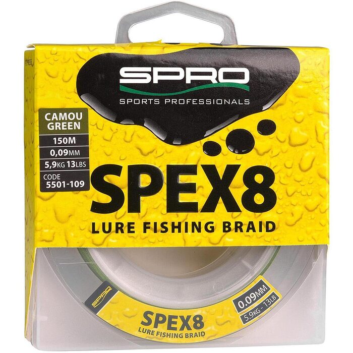 Spro Spex8 Braid Camou Green 0.18mm 150m