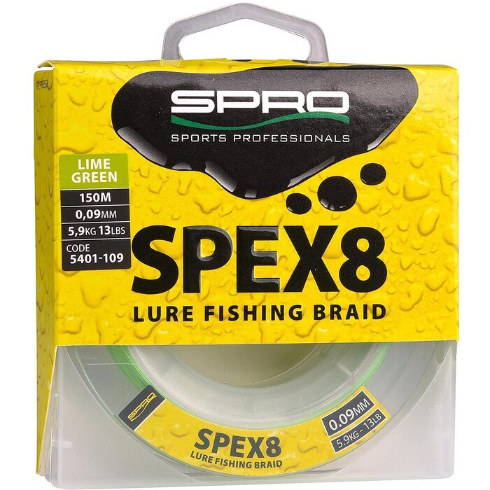 Spro Spex8 Braid Lime Green 150m 0.21mm