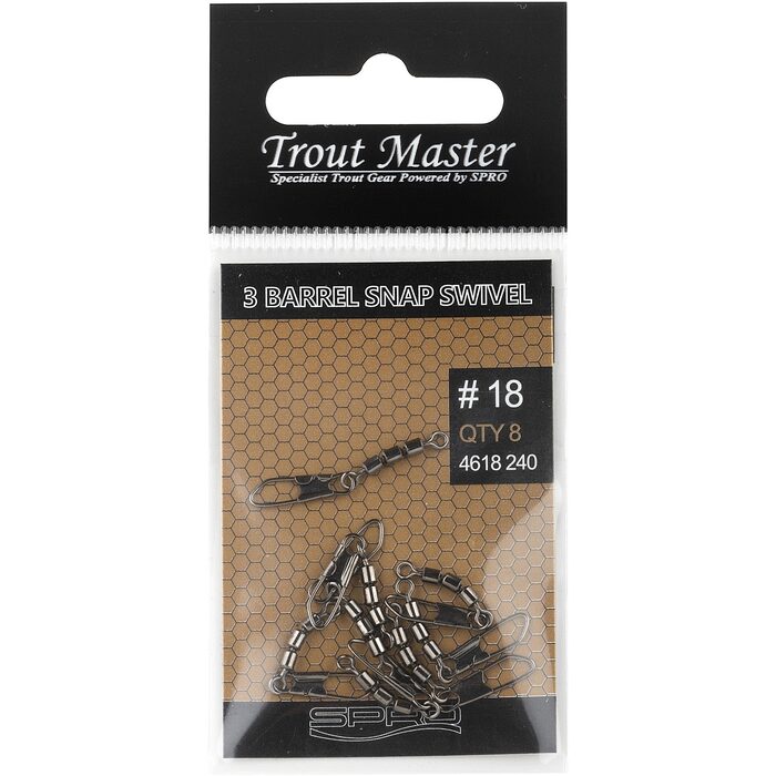 Trout Master 3 Barrel Snap Swivel 22