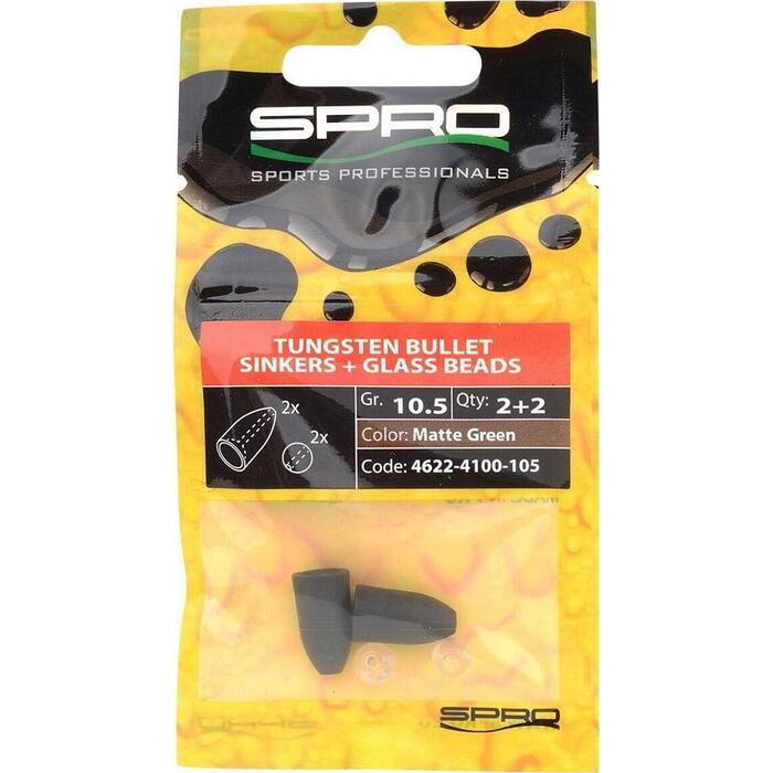 Spro Tungsten Bullet Sinkers 14gr Matte Green 2st