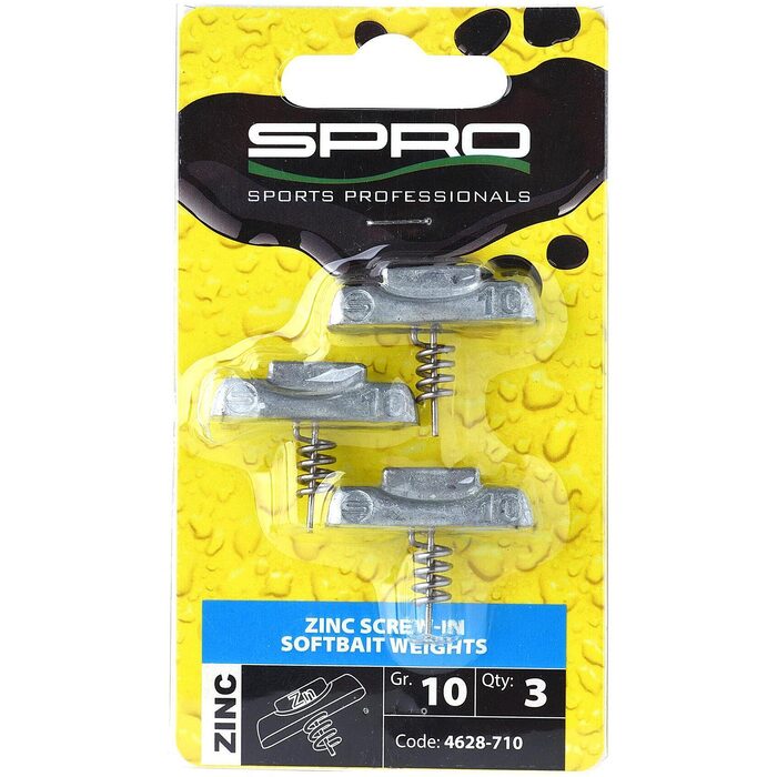 Spro Zinc Screw-In Softbait Weight 3gr 3 stuks