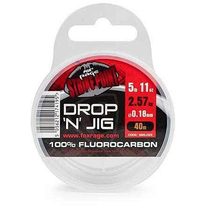 Fox Rage Strike Point Drop 'n Jig Fluorocarbon 0.20mm