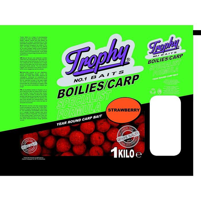 Trophy Bait Boilies Strawberry 15mm 1kg