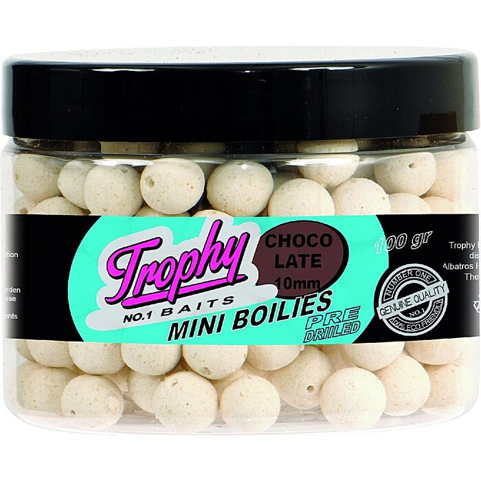 Trophy Bait Pre drilled mini boilies 10mm Choclate