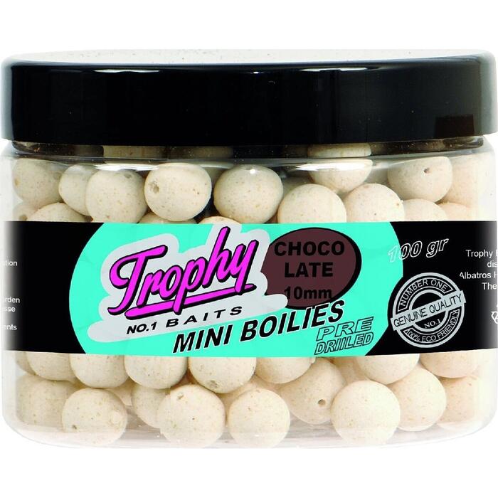 Trophy Bait Pre drilled mini boilies 10mm Choclate