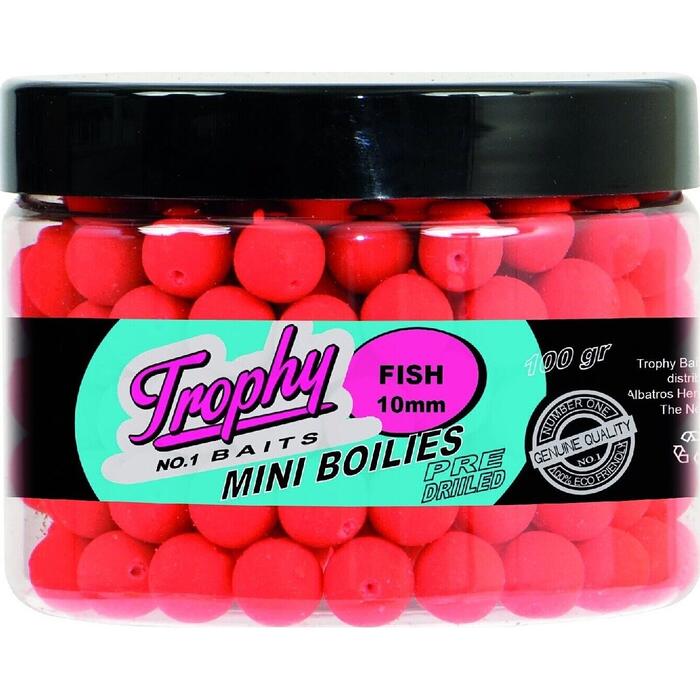 Trophy Bait Pre drilled mini boilies 10mm Fish