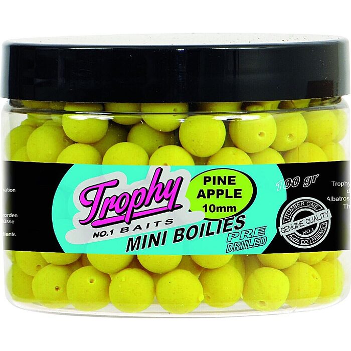 Trophy Bait Pre drilled mini boilies 10mm Pineapple