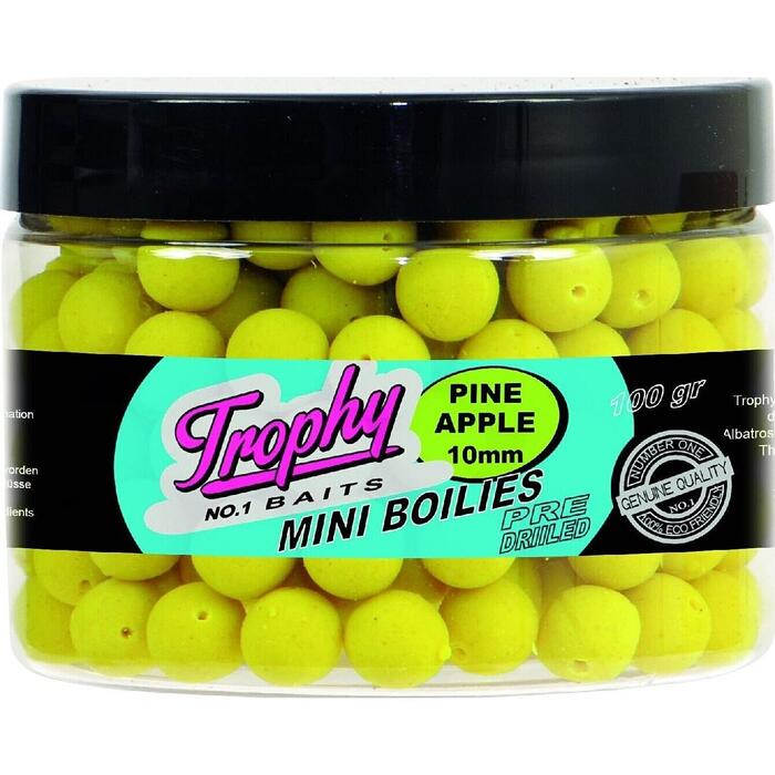 Trophy Bait Pre drilled mini boilies 10mm Pineapple
