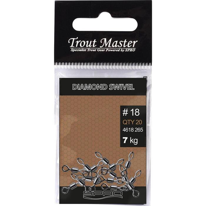 Trout Master Diamond Swivel #20
