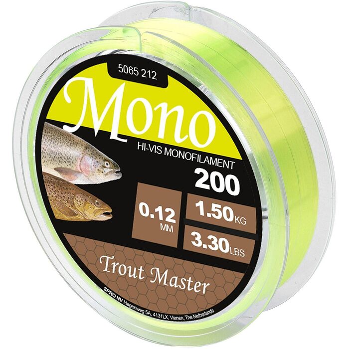Trout Master Mono Hi-Vis Chartreuse 200m 0.14mm 1.9kg