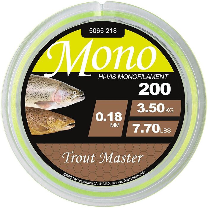 Trout Master Mono Hi-Vis Chartreuse 200m 0.14mm 1.9kg