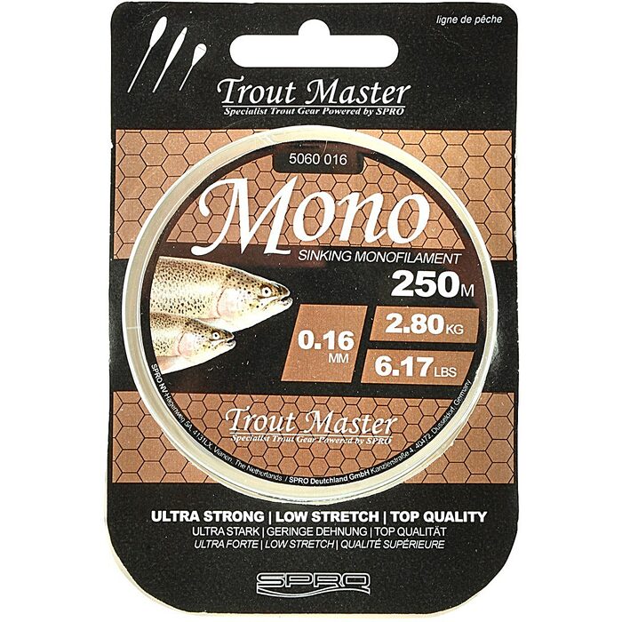 Trout Master Mono 200m Translucent 0.16mm 2.80kg