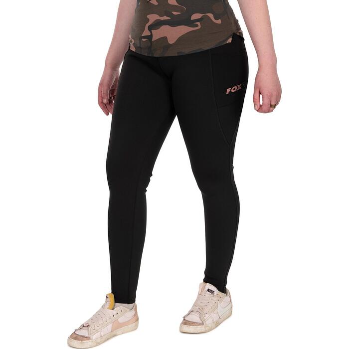 Fox WC Black LINED Leggings L