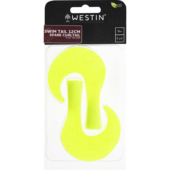 Westin Swim Tail 12cm Spare Curltail 9cm 8gr Fluo. Yellow 2pcs
