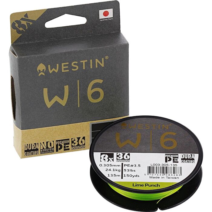 Westin W6 8 Braid Lime Punch 135m 0.165mm