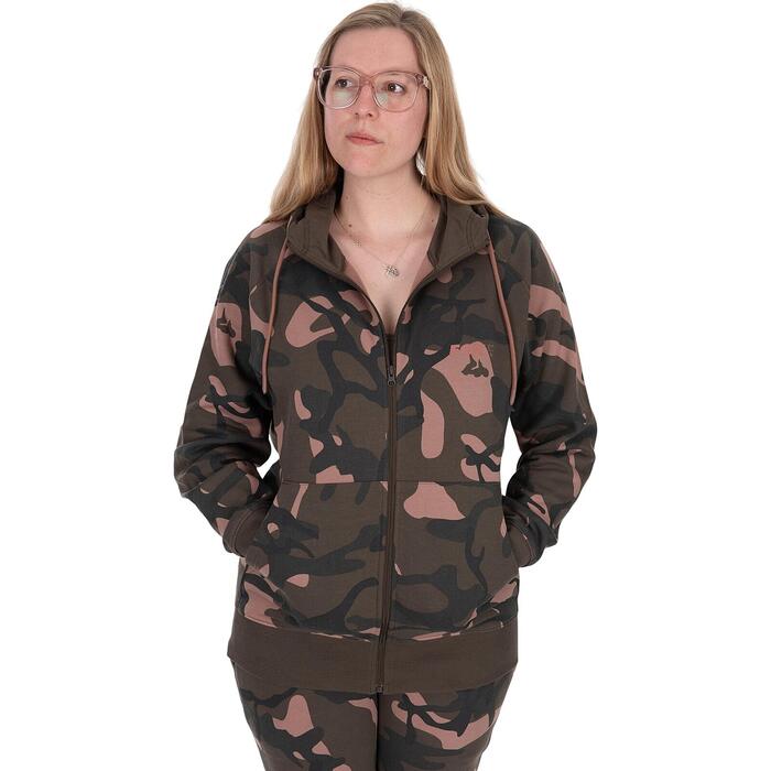 Fox Womens Zipped Camo Hoodie L